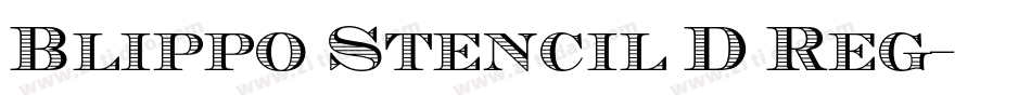 Blippo Stencil D Reg字体转换
